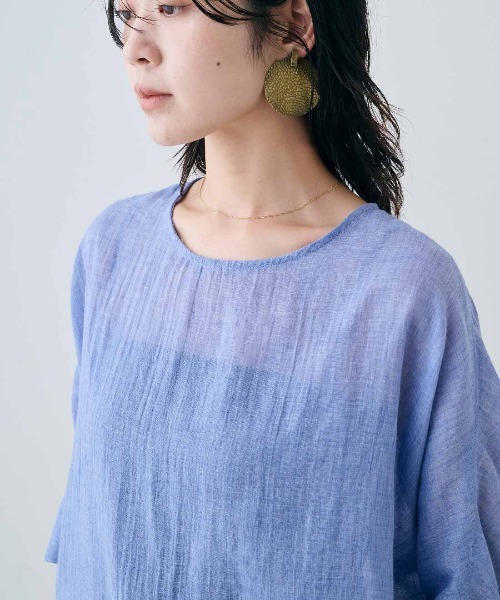 MEDE19F(メデジュウキュウ)の「MEDE19F シングルガーゼドルマントップス(その他トップス・レディース・レッド/ブルー/ブラック・M/L/LL)」の16枚目の写真