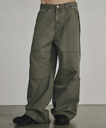 WIDE STUD CARPENTER PANTS (OLIVE DRAB)
