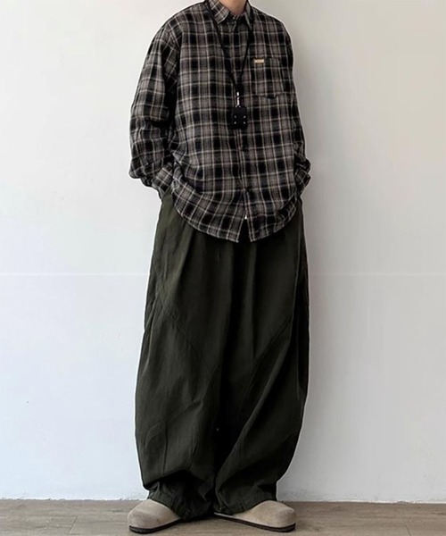 WESTBOY(ウエストボーイ)の「Y2K バルーンシルエット 軍パン ミリタリーカーゴパンツ WO26W7PT11(その他パンツ・メンズ・グリーン/ブラウン/ブラック・L/M/XL)」の12枚目の写真