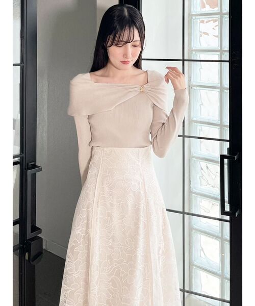 MERCURYDUO(マーキュリーデュオ)の「メタルモチーフ付リブニット(ニット/セーター・レディース・ミント/ベージュ/ネイビー/オフホワイト・FREE)」の22枚目の写真