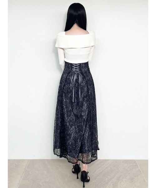 MERCURYDUO(マーキュリーデュオ)の「メタルモチーフ付リブニット(ニット/セーター・レディース・ミント/ベージュ/ネイビー/オフホワイト・FREE)」の18枚目の写真