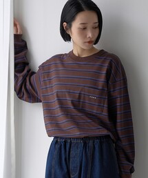 coen（コーエン）の「【Tough&Soft】天竺マルチボーダーロングスリーブTシャツ（Tシャツ/カットソー）」