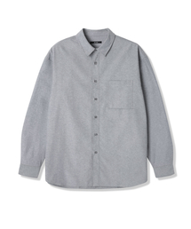 男性ベーシックワンポケットオックスフォードシャツ(GREY)(HB8LS40)