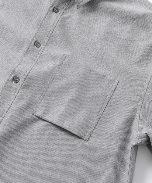 ADHOC（アドホック）の「男性ベーシックワンポケットオックスフォードシャツ(GREY)(HB8LS40)（シャツ/ブラウス・メンズ・その他・105/100/95/110）」の4枚目の写真