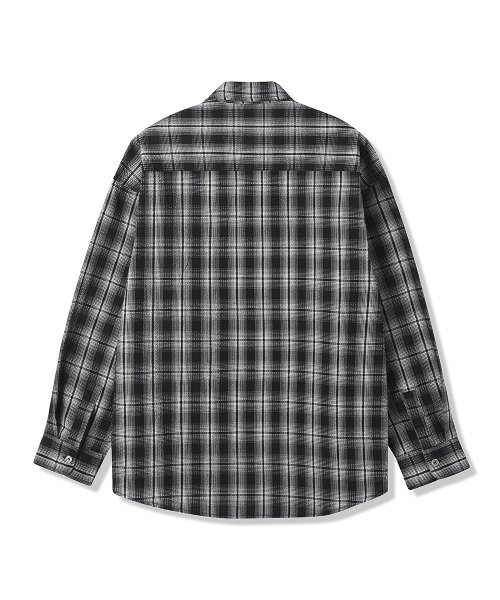 ADHOC（アドホック）の「男性ワンポケットチェック長袖シャツ (ブラック) (HC8LSA1)（シャツ/ブラウス・メンズ・その他・100/95/105）」の2枚目の写真