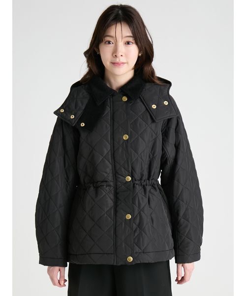 CELFORD(セルフォード)の「【Barbour Exclusive CELFORD】キルティングコート(ピーコート・レディース・アイボリー/ピンクベージュ/ブラック・36/38)」の5枚目の写真