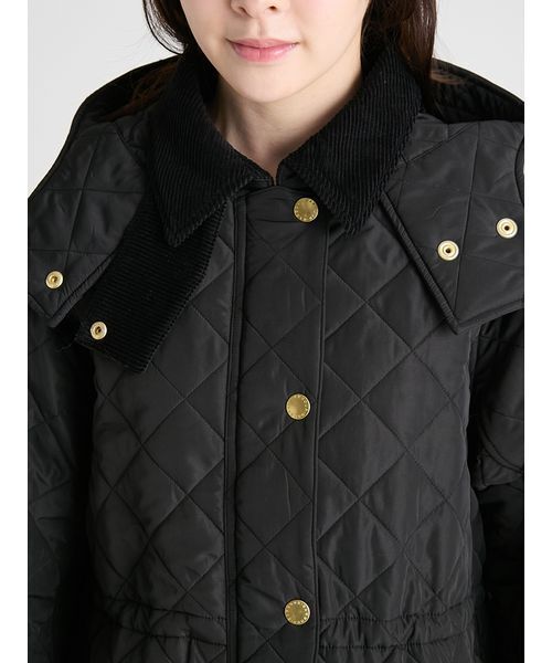 CELFORD(セルフォード)の「【Barbour Exclusive CELFORD】キルティングコート(ピーコート・レディース・アイボリー/ピンクベージュ/ブラック・36/38)」の8枚目の写真