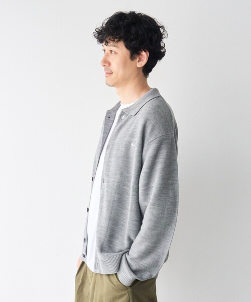 coen(コーエン)の「Penneys(ぺニーズ)別注ワンポイントポロ衿ニットカーディガン(グレー)(カーディガン/ボレロ・メンズ・グレー・XL/L/M/S)」の5枚目の写真