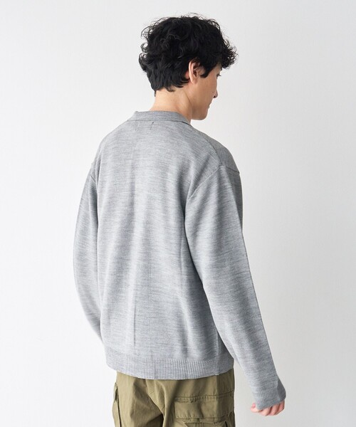 coen(コーエン)の「Penneys(ぺニーズ)別注ワンポイントポロ衿ニットカーディガン(グレー)(カーディガン/ボレロ・メンズ・グレー・XL/L/M/S)」の6枚目の写真