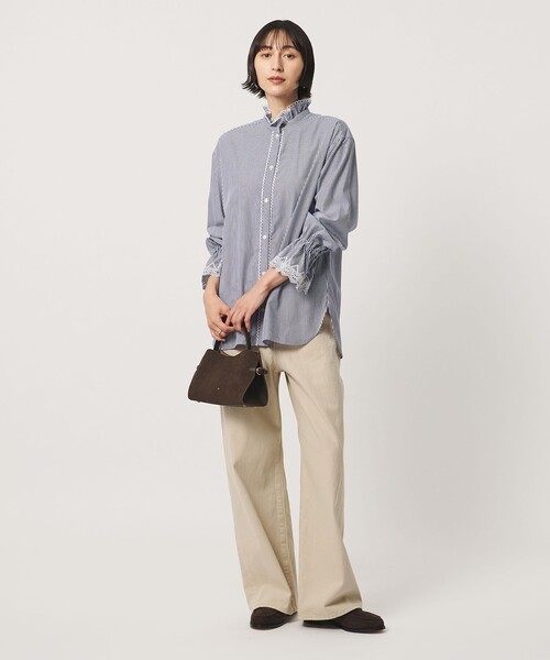 UNITED ARROWS(ユナイテッドアローズ)の「エンブロイダリー スタンドフリル シャツ(シャツ/ブラウス・レディース・その他7/オフホワイト/その他1・FREE)」の7枚目の写真