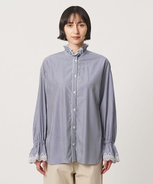 UNITED ARROWS(ユナイテッドアローズ)の「エンブロイダリー スタンドフリル シャツ(シャツ/ブラウス・レディース・その他7/オフホワイト/その他1・FREE)」の13枚目の写真