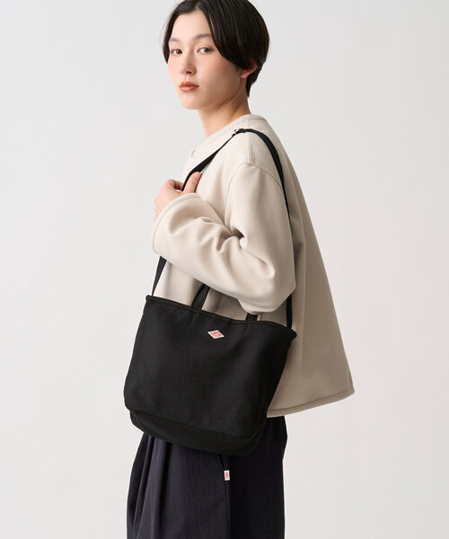 DANTON(ダントン)の「ORSAY MOYEN - Cotton Canvas 2-Way Bag(トートバッグ・レディース・ブラウン/アイボリー/レッド/ブルー/ブラック・-)」の3枚目の写真