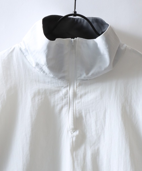 SITRY(シトリー)の「Anorak Jacket/オーバーサイズ アノラックジャケット ハーフジップ ナイロンプルオーバー トラックジャケット ブルゾン(ナイロンジャケット・メンズ・ブラック/オフホワイト/ネイビー/サックスブルー・L/M)」の10枚目の写真