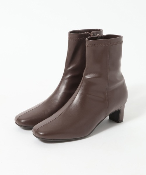 Andemiu（アンデミュウ）の「ストレッチショートブーツ/1063783（ブーツ・レディース・ブラック/ブラウン・MEDIUM/LARGE）」の6枚目の写真