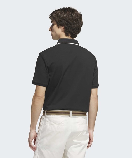 adidas(アディダス)の「ツイストニット ワンポイントロゴ 半袖ポロ【adidas Golf/アディダスゴルフ】(ポロシャツ・メンズ・ブラック・XX-LARGE/LARGE)」の2枚目の写真