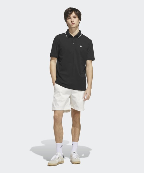 adidas(アディダス)の「ツイストニット ワンポイントロゴ 半袖ポロ【adidas Golf/アディダスゴルフ】(ポロシャツ・メンズ・ブラック・XX-LARGE/LARGE)」の5枚目の写真
