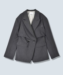【OMMO(オーエムエムオー)】TUCK DETAIL JACKET/タックディティールジャケット
