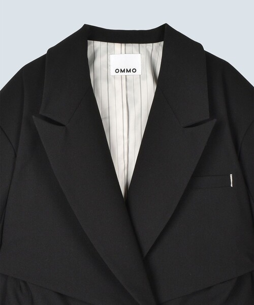 OMMO(オーエムエムオー)の「【OMMO(オーエムエムオー)】TUCK DETAIL JACKET/タックディティールジャケット(テーラードジャケット・レディース・ブラック/グレー・36/38)」の16枚目の写真