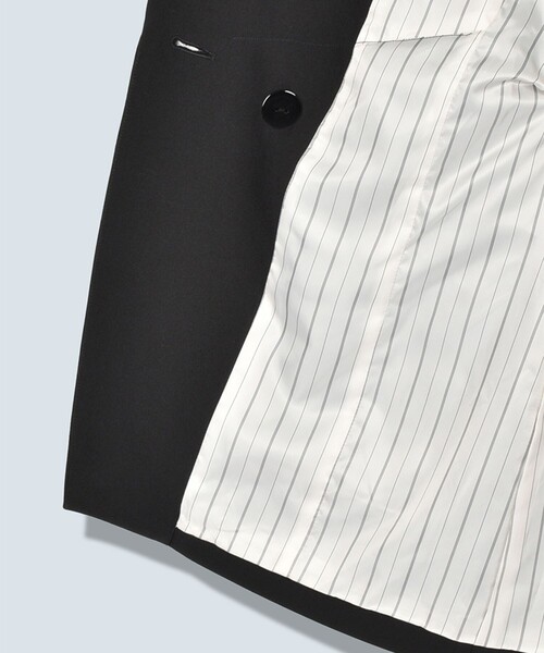 OMMO(オーエムエムオー)の「【OMMO(オーエムエムオー)】TUCK DETAIL JACKET/タックディティールジャケット(テーラードジャケット・レディース・ブラック/グレー・36/38)」の9枚目の写真