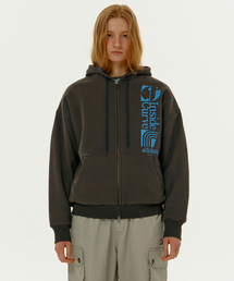 Convex Zip-Up Hoodie Charcoal
