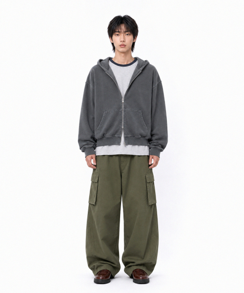 SIGNATURE（シグネチャ）の「ハーフバンディングカーブドカーゴパンツ[カーキ]（その他パンツ・レディース・その他・MEDIUM/LARGE）」の7枚目の写真