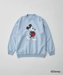 【WALLA WALLA SPORT/ワラワラスポーツ】PRINTED CREW SWEAT /MICKEY MOUSE