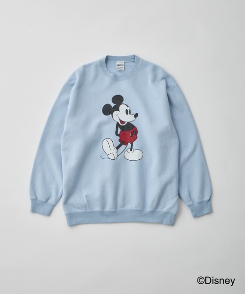 WALLA WALLA SPORT(ワラワラスポーツ)の「【WALLA WALLA SPORT/ワラワラスポーツ】PRINTED CREW SWEAT /MICKEY MOUSE(Tシャツ/カットソー・メンズ・スミクロ/スカイブルー・MEDIUM/LARGE/X-LARGE)」の2枚目の写真