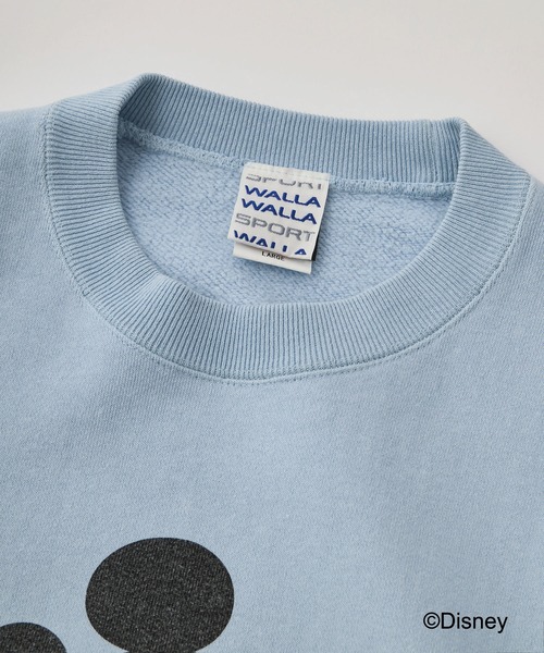 WALLA WALLA SPORT(ワラワラスポーツ)の「【WALLA WALLA SPORT/ワラワラスポーツ】PRINTED CREW SWEAT /MICKEY MOUSE(Tシャツ/カットソー・メンズ・スミクロ/スカイブルー・MEDIUM/LARGE/X-LARGE)」の4枚目の写真