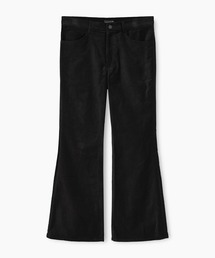 COTTON VELVETEEN FLARE PANTS