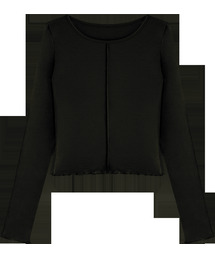 スリングレイヤードTシャツ DEVI-T0142-ブラック