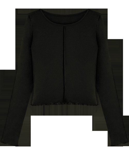 DEVIWEAR(デヴィウェア)の「スリングレイヤードTシャツ DEVI-T0142-ブラック(Tシャツ/カットソー・レディース・ブラック・SMALL/MEDIUM)」の1枚目の写真