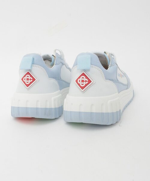 SOFFITTO(ソフィット)の「【Casablanca/カサブランカ】White & Powder Blue Court Sneaker APF24-SNK-017-02(スニーカー・レディース・サックスブルー・5)」の3枚目の写真