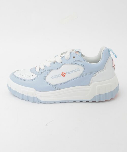 SOFFITTO(ソフィット)の「【Casablanca/カサブランカ】White & Powder Blue Court Sneaker APF24-SNK-017-02(スニーカー・レディース・サックスブルー・5)」の4枚目の写真
