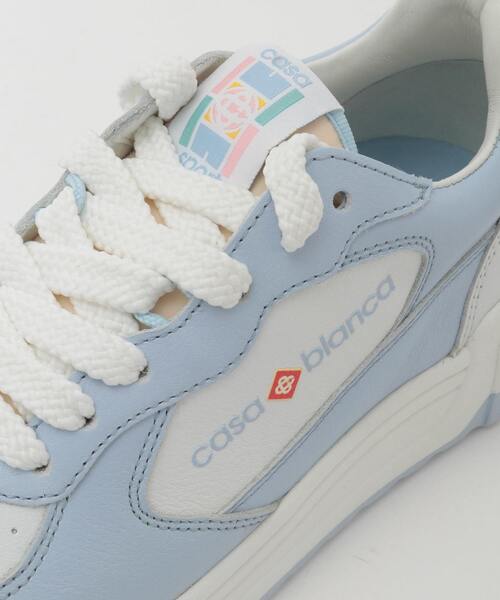SOFFITTO(ソフィット)の「【Casablanca/カサブランカ】White & Powder Blue Court Sneaker APF24-SNK-017-02(スニーカー・レディース・サックスブルー・5)」の7枚目の写真