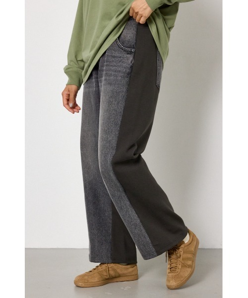 RODEO CROWNS WIDE BOWL(ロデオクラウンズワイドボウル)の「DENIM COMBO PANTS(デニムパンツ・レディース・ブルー系その他/ブルー/ブラック・SMALL/MEDIUM)」の5枚目の写真