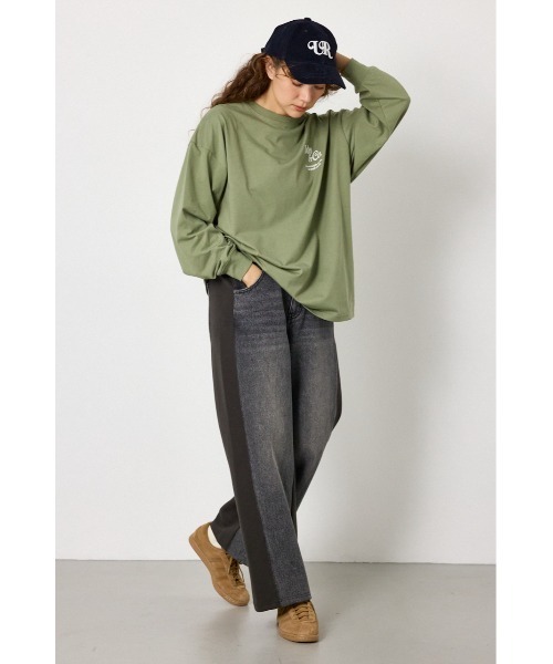 RODEO CROWNS WIDE BOWL(ロデオクラウンズワイドボウル)の「DENIM COMBO PANTS(デニムパンツ・レディース・ブルー系その他/ブルー/ブラック・SMALL/MEDIUM)」の7枚目の写真