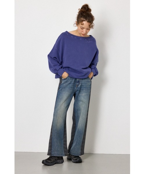 RODEO CROWNS WIDE BOWL(ロデオクラウンズワイドボウル)の「DENIM COMBO PANTS(デニムパンツ・レディース・ブルー系その他/ブルー/ブラック・SMALL/MEDIUM)」の12枚目の写真