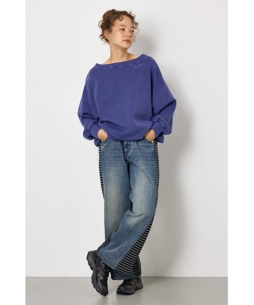 RODEO CROWNS WIDE BOWL(ロデオクラウンズワイドボウル)の「DENIM COMBO PANTS(デニムパンツ・レディース・ブルー系その他/ブルー/ブラック・SMALL/MEDIUM)」の13枚目の写真