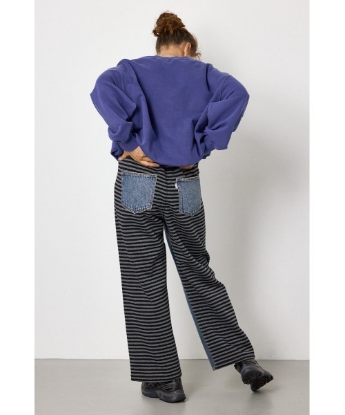 RODEO CROWNS WIDE BOWL(ロデオクラウンズワイドボウル)の「DENIM COMBO PANTS(デニムパンツ・レディース・ブルー系その他/ブルー/ブラック・SMALL/MEDIUM)」の14枚目の写真