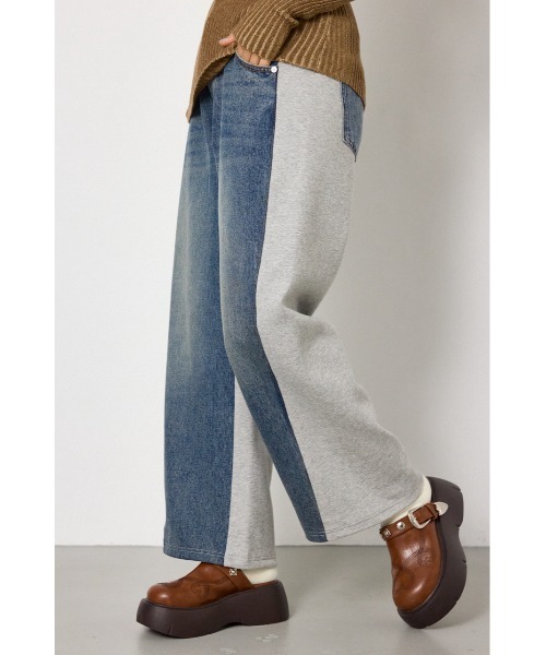 RODEO CROWNS WIDE BOWL(ロデオクラウンズワイドボウル)の「DENIM COMBO PANTS(デニムパンツ・レディース・ブルー系その他/ブルー/ブラック・SMALL/MEDIUM)」の16枚目の写真