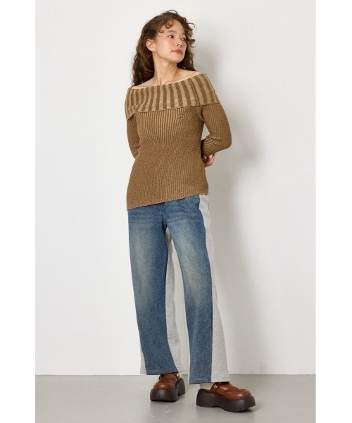 RODEO CROWNS WIDE BOWL(ロデオクラウンズワイドボウル)の「DENIM COMBO PANTS(デニムパンツ・レディース・ブルー系その他/ブルー/ブラック・SMALL/MEDIUM)」の18枚目の写真