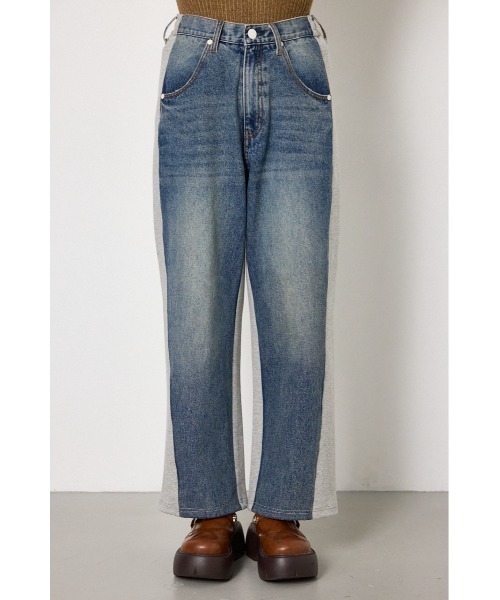 RODEO CROWNS WIDE BOWL(ロデオクラウンズワイドボウル)の「DENIM COMBO PANTS(デニムパンツ・レディース・ブルー系その他/ブルー/ブラック・SMALL/MEDIUM)」の20枚目の写真
