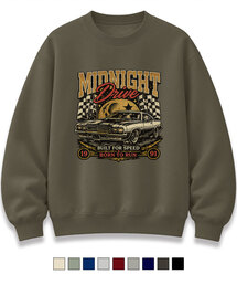 MIDNIGHT プリント オーバーサイズ グラフィック スウェット CP裏毛 9色