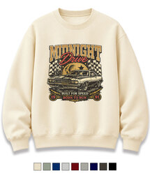 MIDNIGHT プリント オーバーサイズ グラフィック スウェット CP裏毛 9色