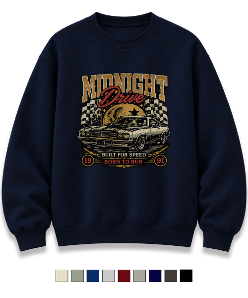 NANDE(ナンデ)の「MIDNIGHT プリント オーバーサイズ グラフィック スウェット CP裏毛 9色(スウェット・レディース・ライトグレー/ブラック/ネイビー/ダークグレー/ミント/クリーム/杢グレー/ダークブルー/ワイン・SMALL/MEDIUM/LARGE/X-LARGE)」の11枚目の写真
