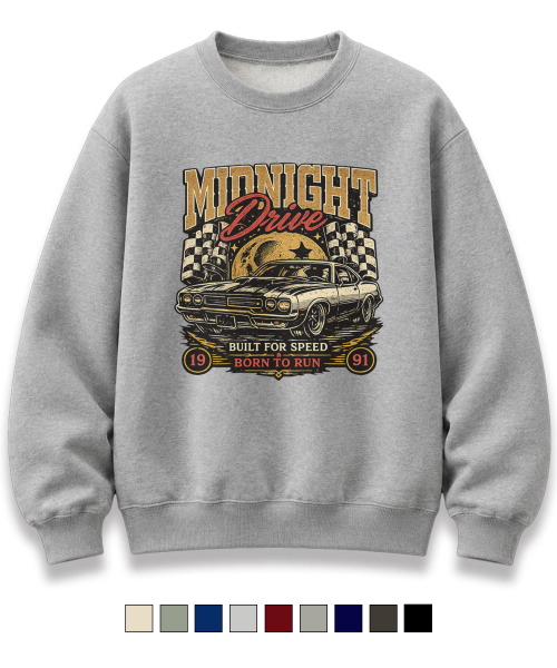NANDE(ナンデ)の「MIDNIGHT プリント オーバーサイズ グラフィック スウェット CP裏毛 9色(スウェット・レディース・ライトグレー/ブラック/ネイビー/ダークグレー/ミント/クリーム/杢グレー/ダークブルー/ワイン・SMALL/MEDIUM/LARGE/X-LARGE)」の14枚目の写真