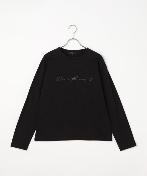 COMME CA ISM(コムサイズム)の「ロゴロンT(Tシャツ/カットソー・レディース・ブラック/ホワイト・M/L)」の2枚目の写真