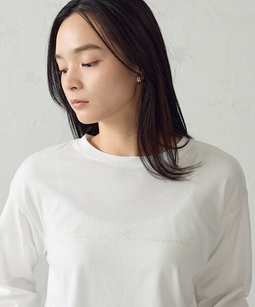 COMME CA ISM(コムサイズム)の「ロゴロンT(Tシャツ/カットソー・レディース・ブラック/ホワイト・M/L)」の5枚目の写真