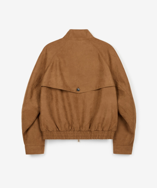 TNGT(ティーエヌジーティー)の「Faux Suede Harrington Jumper (Camel Brown) TNJU6F103CM(ブルゾン・レディース・その他・100/110/85/95/105)」の2枚目の写真
