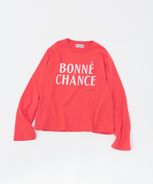 TRICOMER(トリコメル)の「【 TRICOMER / トリコメル 】BONNE CHANCE / A tableシリーズ Tシャツ(Tシャツ/カットソー・レディース・レッド・FREE)」の3枚目の写真